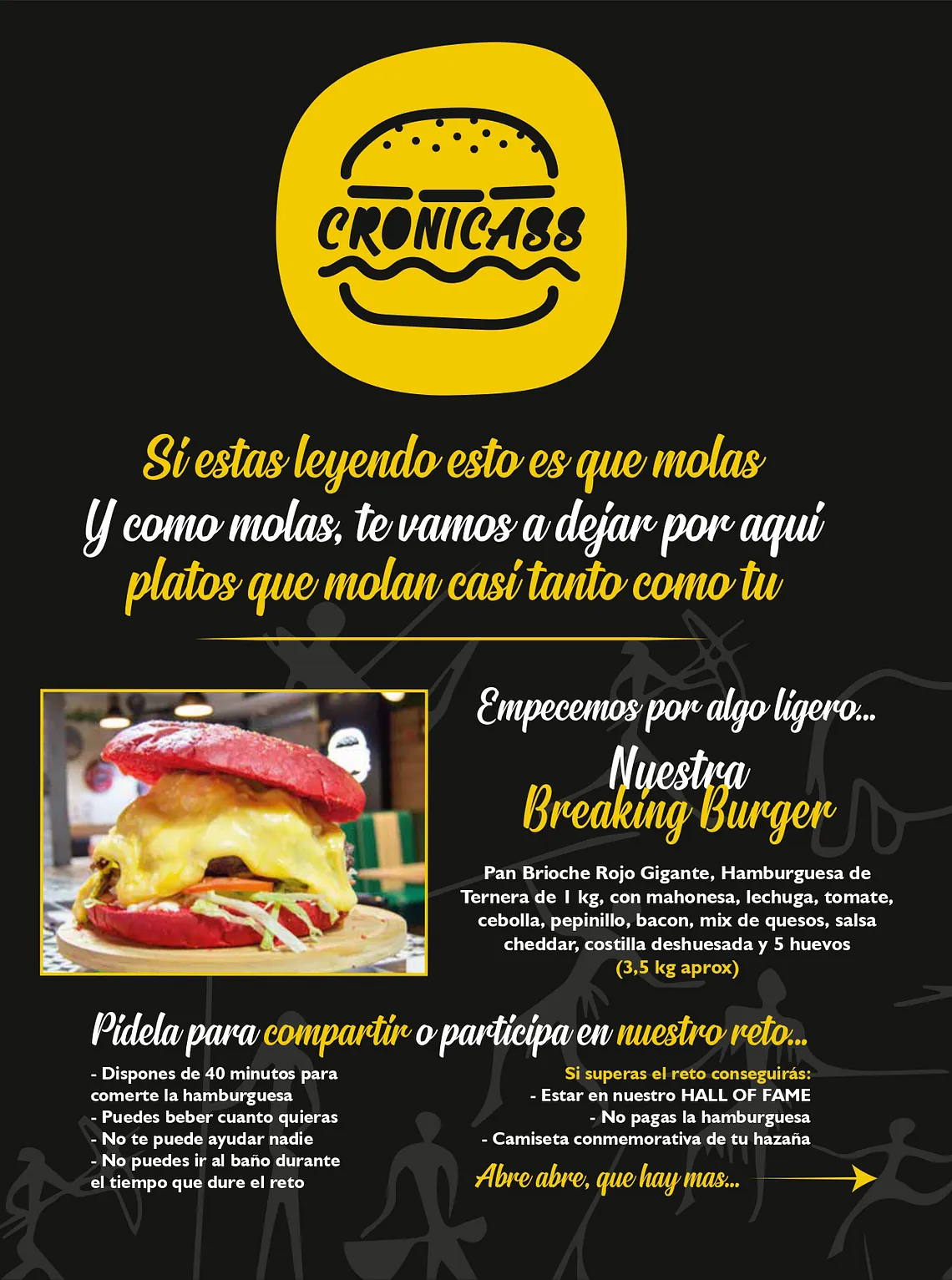 Hamburguesería Crónicass carta 